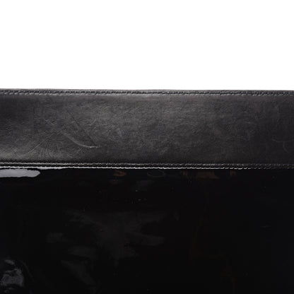 Chanel Patent Jersey Flap Shoulder Bag Dark Brown 9 of 13