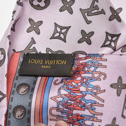 Louis Vuitton Silk Monogram Map Bandeau Rose Poudre 4 of 5