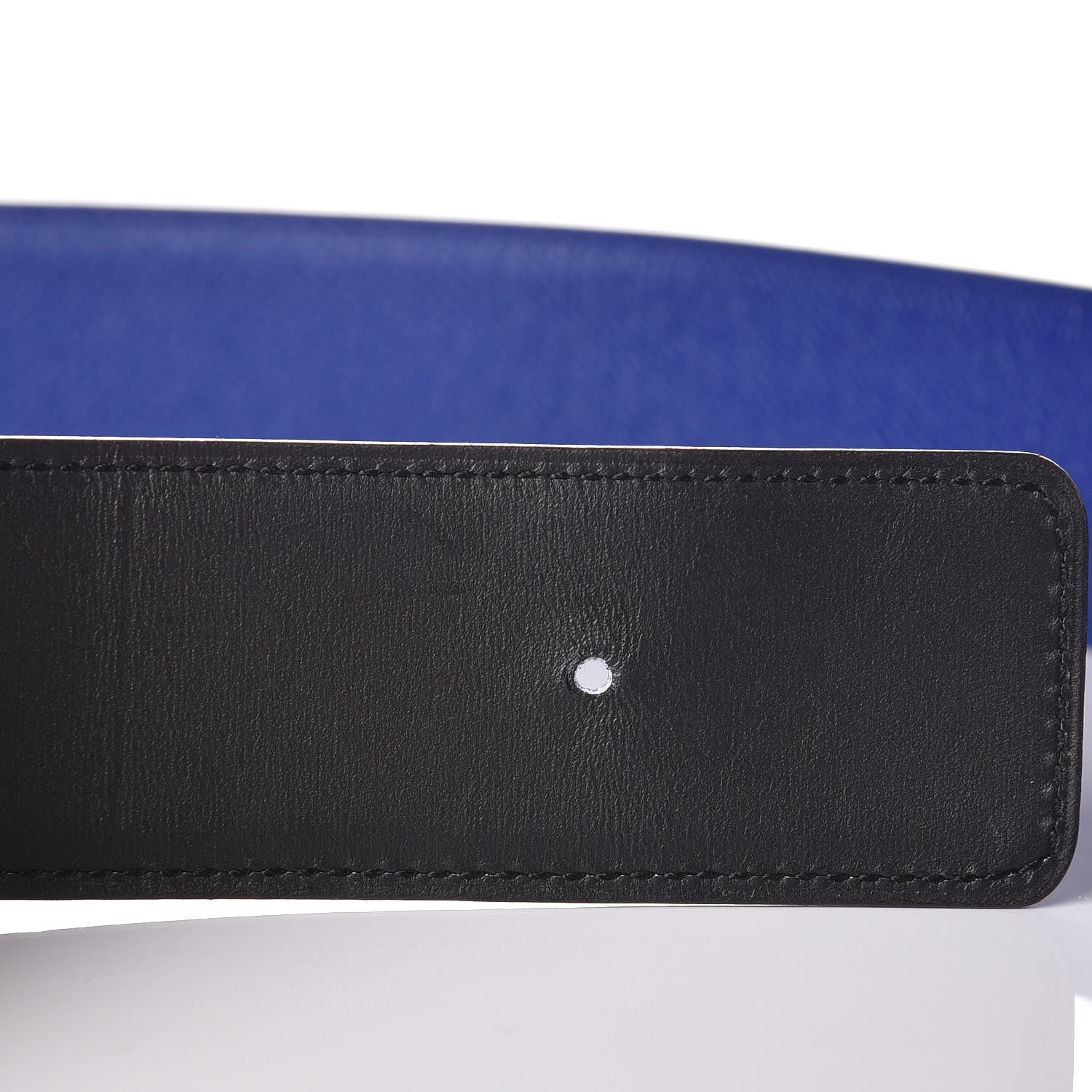Hermes Chamonix Epsom 42mm Constance H Belt 85 Black Bleu Electrique 8 of 14