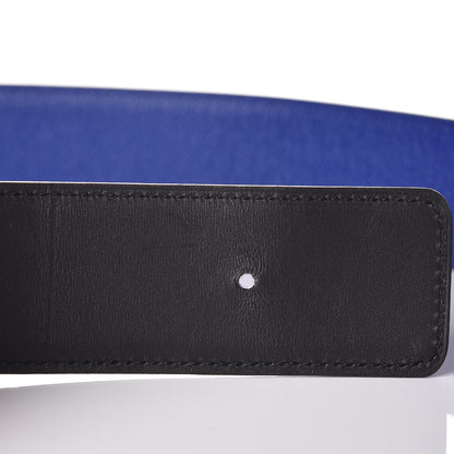 Hermes Chamonix Epsom 42mm Constance H Belt 85 Black Bleu Electrique 8 of 14