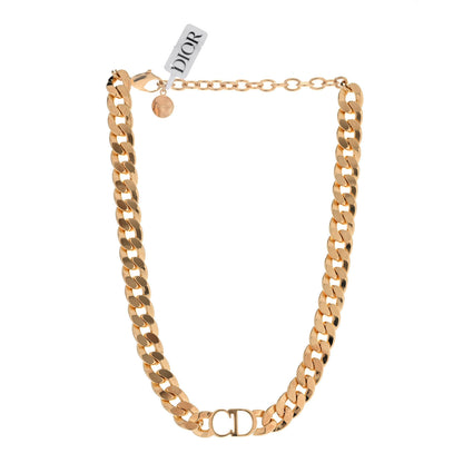 Christian Dior Metal CD Choker Necklace Gold 3 of 5