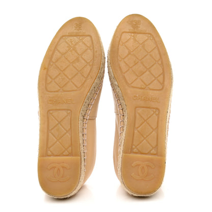 Chanel Lambskin CC Espadrilles 36 Beige Black 5 of 10