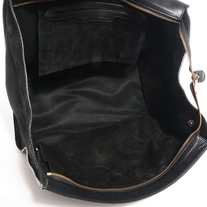 Celine Calfskin and Suede Medium Trapeze Black 5 of 10
