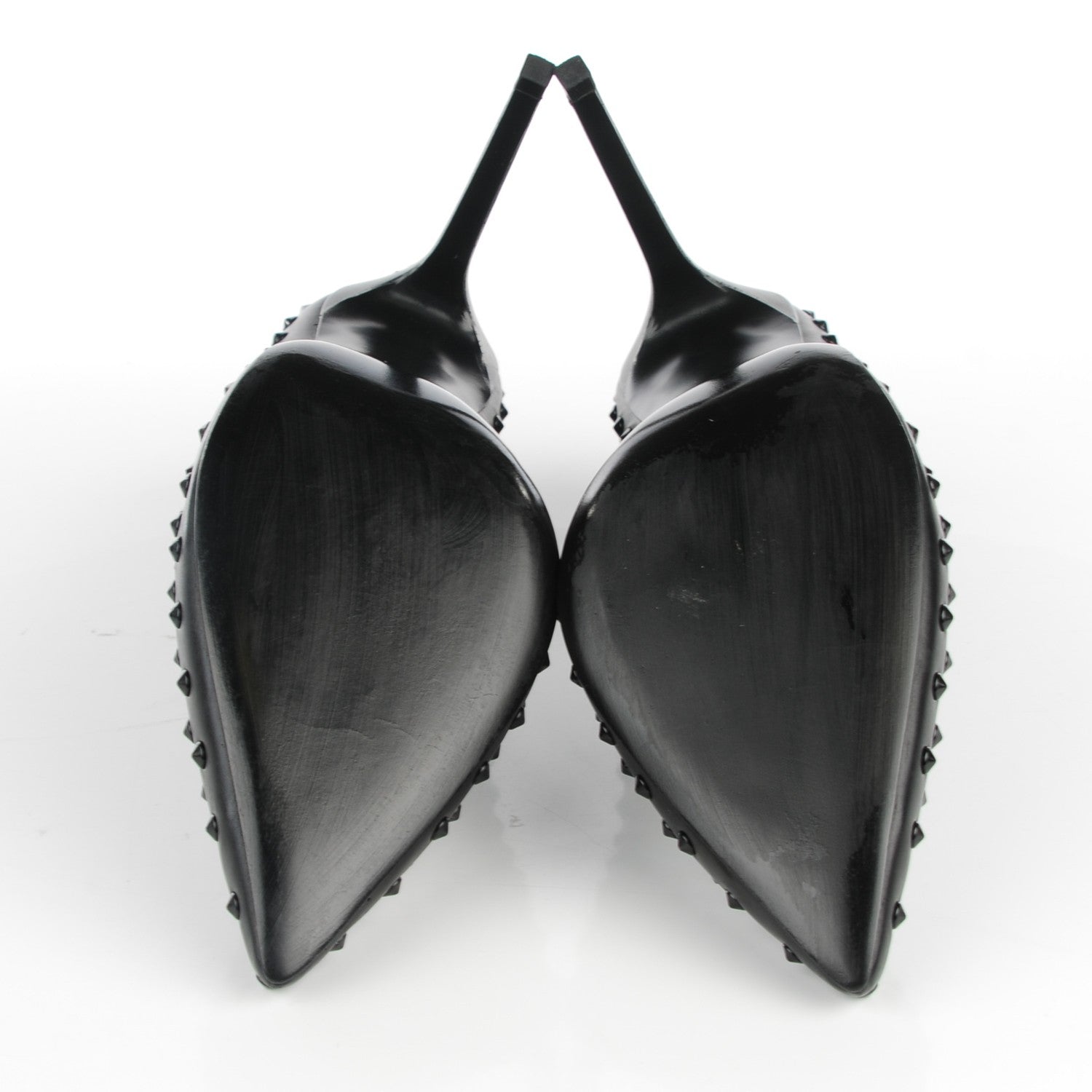 Saint Laurent Calfskin Paris Spiked 105 Pumps 41 Black 7 of 10