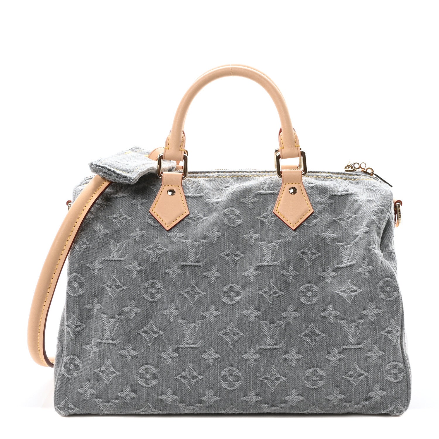 Louis Vuitton Monogram Denim Speedy Soft 30 Washed Gray 1 of 9
