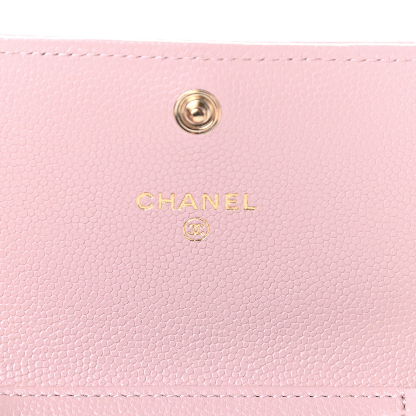 Caviar Quilted Coco Candy Card Holder On Chain Light Pink