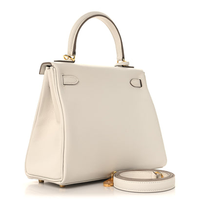 Hermes Swift Kelly Retourne 25 Craie 3 of 13