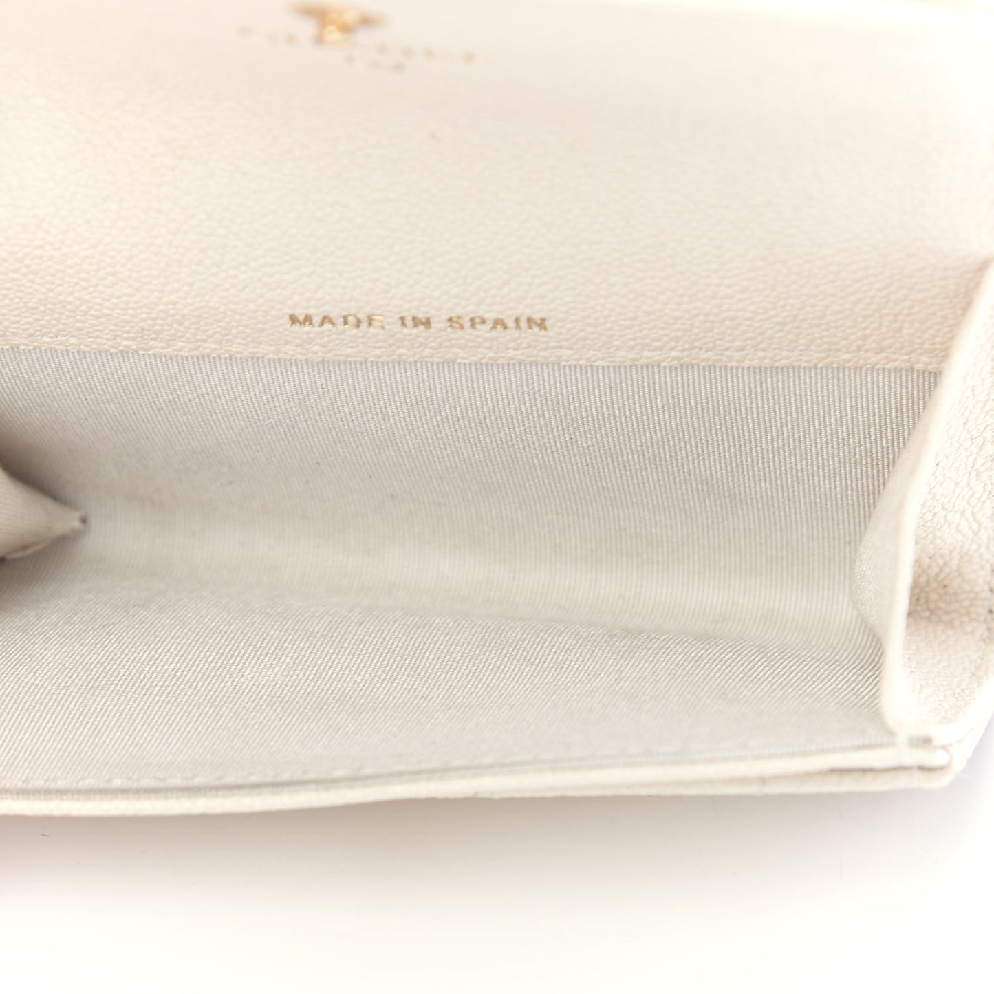 Caviar Quilted Boy Flap Card Holder White