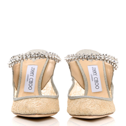 Jimmy Choo Lace Crystal Bing 100 Pumps 37 Ivory 2 of 13
