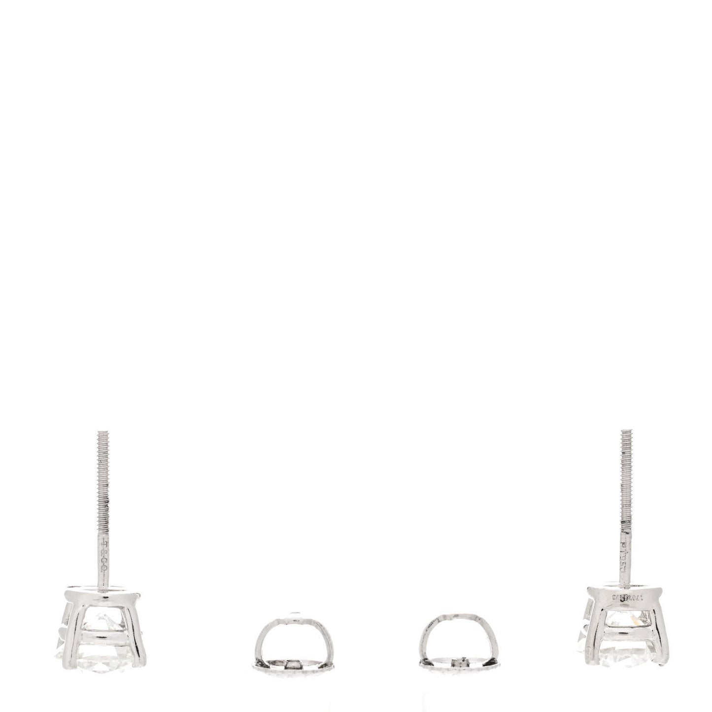 Platinum Diamond 2.31ctw Solitaire Earrings