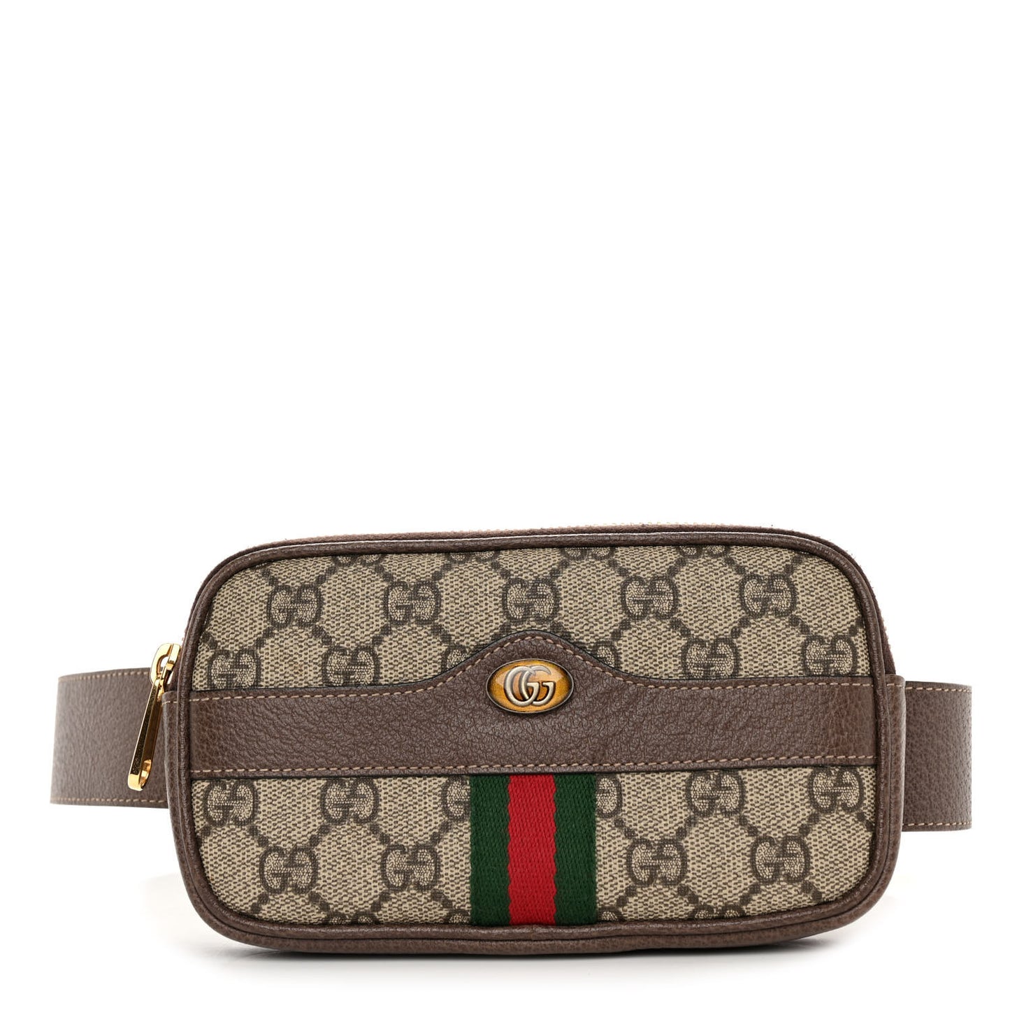 GG Supreme Monogram Web Ophidia Belted iPhone Case 85 34 Dark Brown