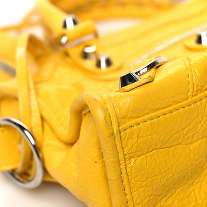 Balenciaga Agneau Classic Silver Hardware Mini City Yellow 9 of 16