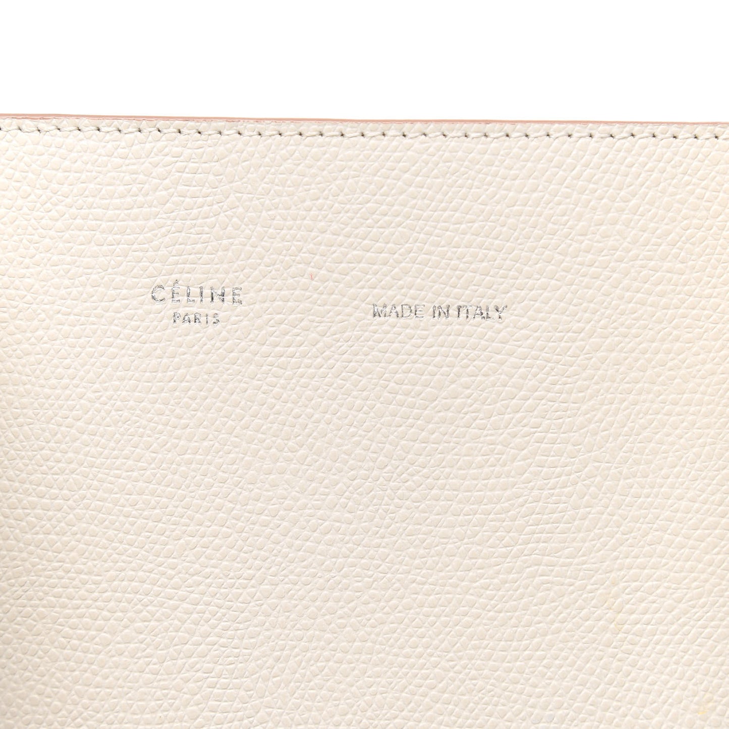 Grained Calfskin Medium Horizontal Cabas Phantom White