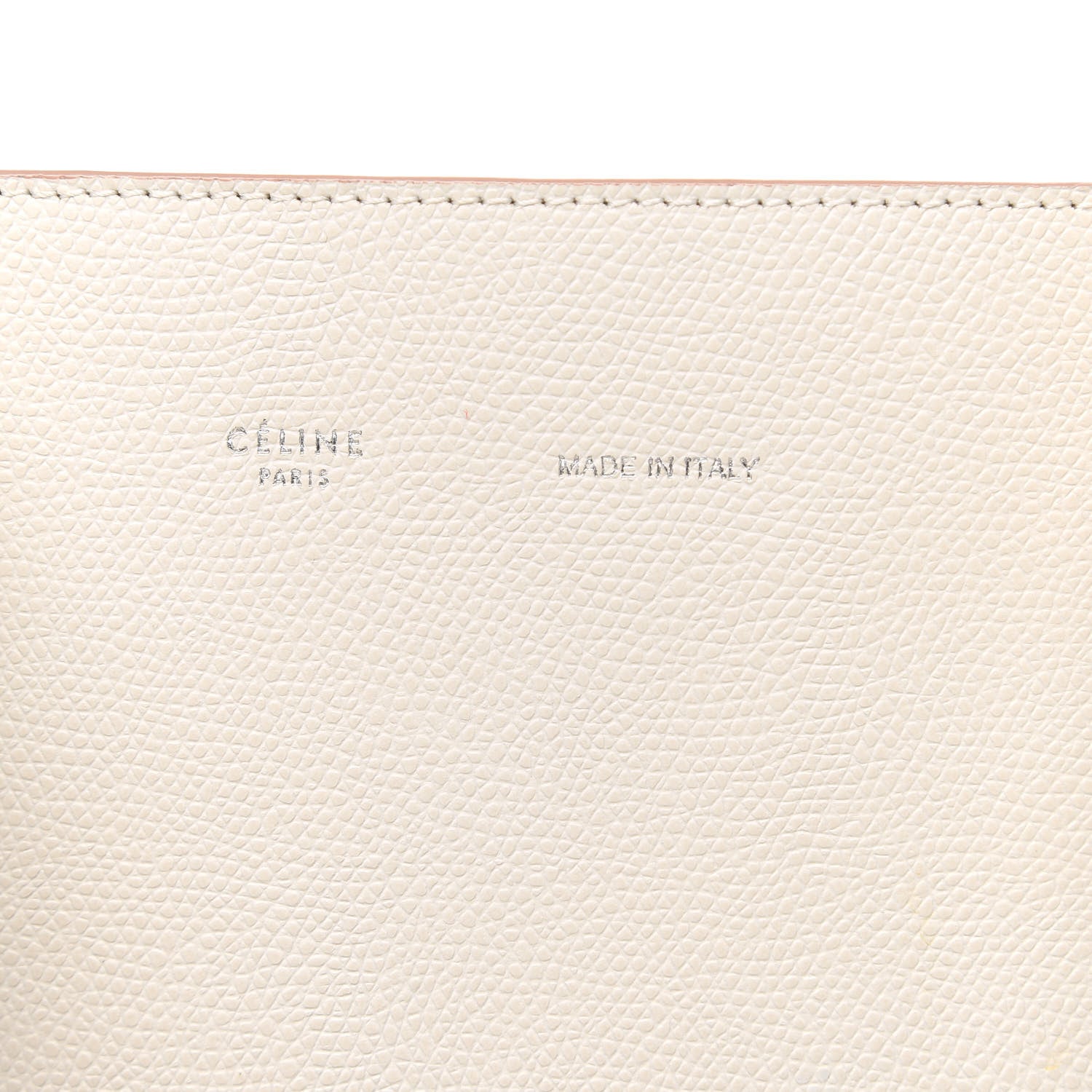 Celine Grained Calfskin Medium Horizontal Cabas Phantom White 7 of 11