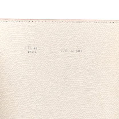 Celine Grained Calfskin Medium Horizontal Cabas Phantom White 7 of 11
