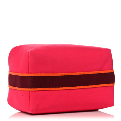 Hermes Canvas Large Bride-A-Brac Pouch Hibiscus 4 of 10