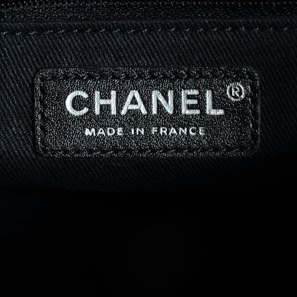 Chanel Calfskin Quilted Medium Flap Navy Black 6 of 8