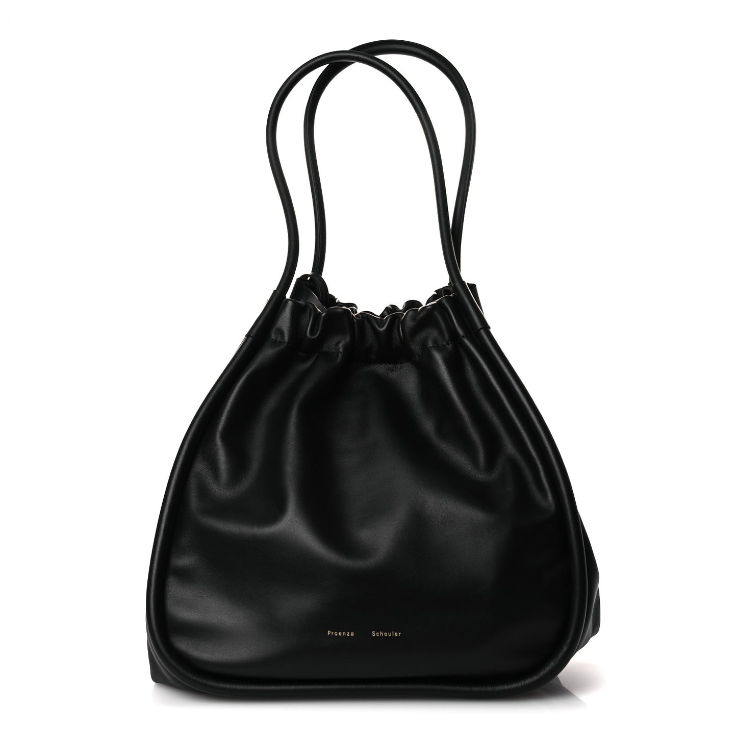 Calfskin XL Ruched Tote Black