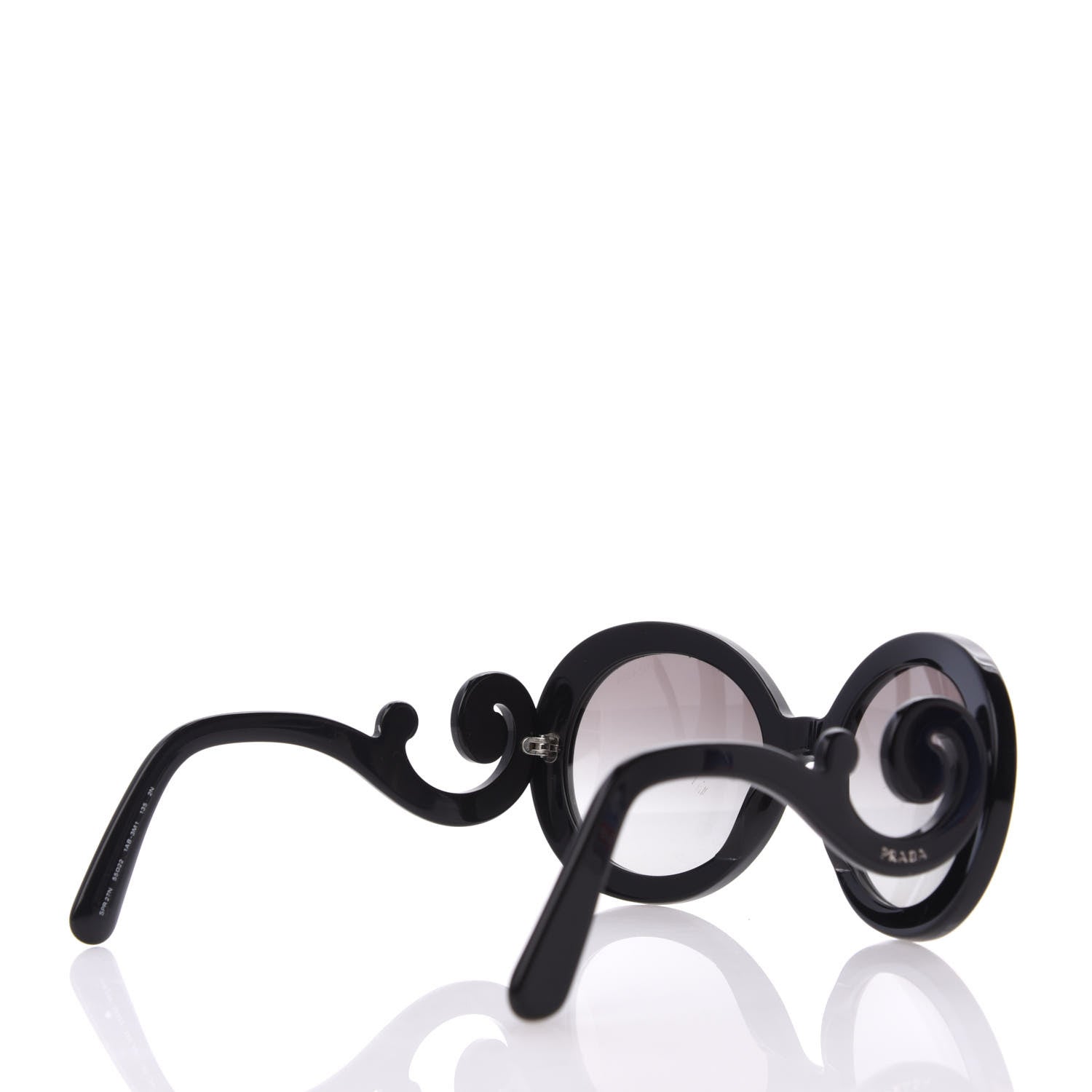 Prada Baroque Sunglasses SPR 27N Black 4 of 7