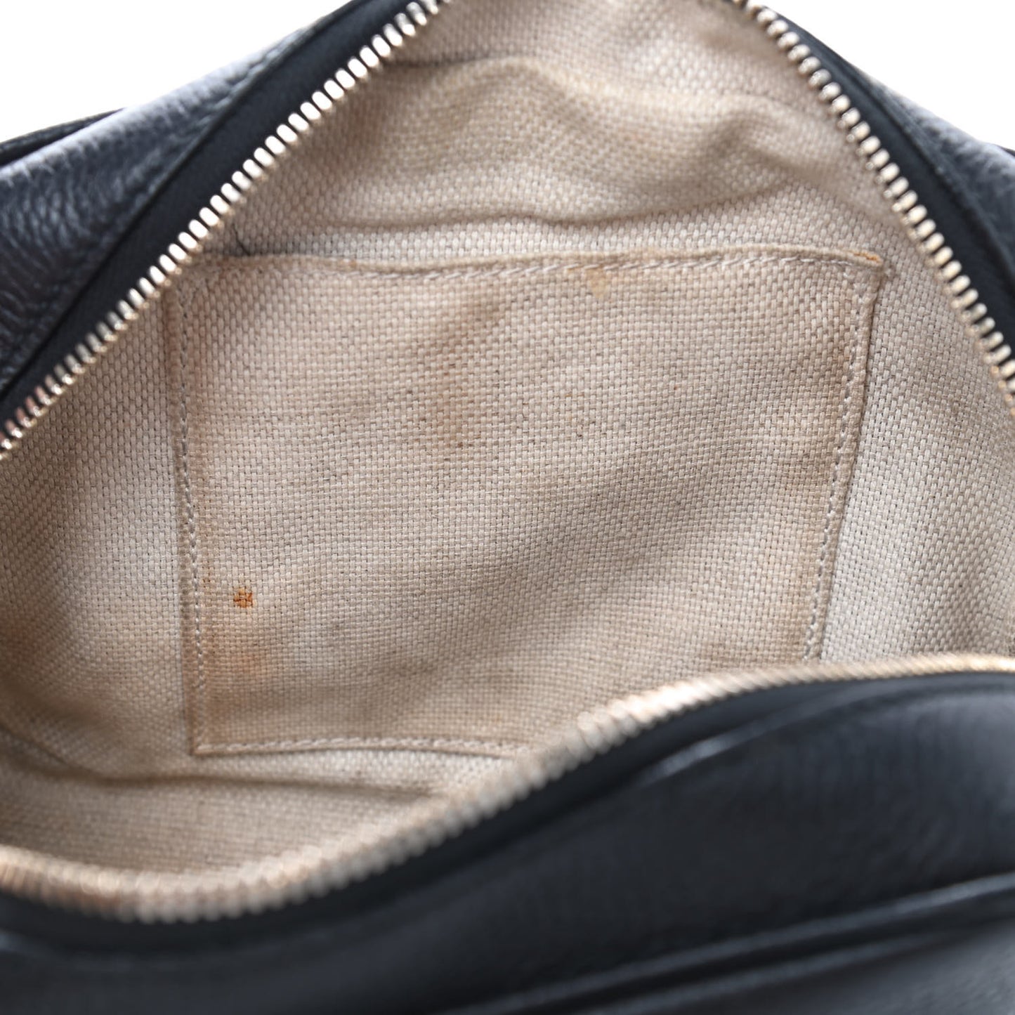 Pebbled Calfskin Small Soho Disco Bag Black