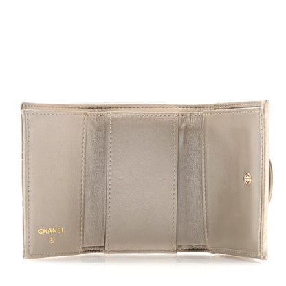 Chanel Metallic Aged Calfskin Quilted Reissue Compact Wallet Gold 5 of 9