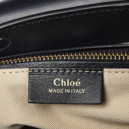 Chloe Calfskin Quilted Medium Faye Backpack Full Blue 6 of 7