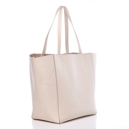 Celine Grained Calfskin Medium Horizontal Cabas Phantom White 3 of 15