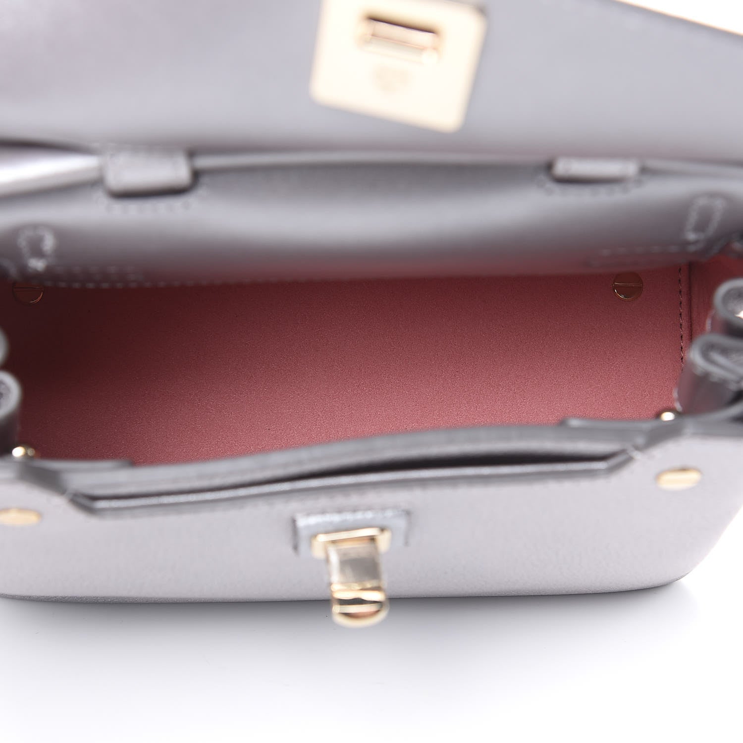 MCM Metallic Grained Calfskin Mini Milla Crossbody Silver 5 of 8