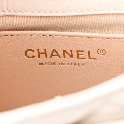Chanel Shiny Crumpled Calfskin Quilted Small Wavy CC Hobo White 6 of 10