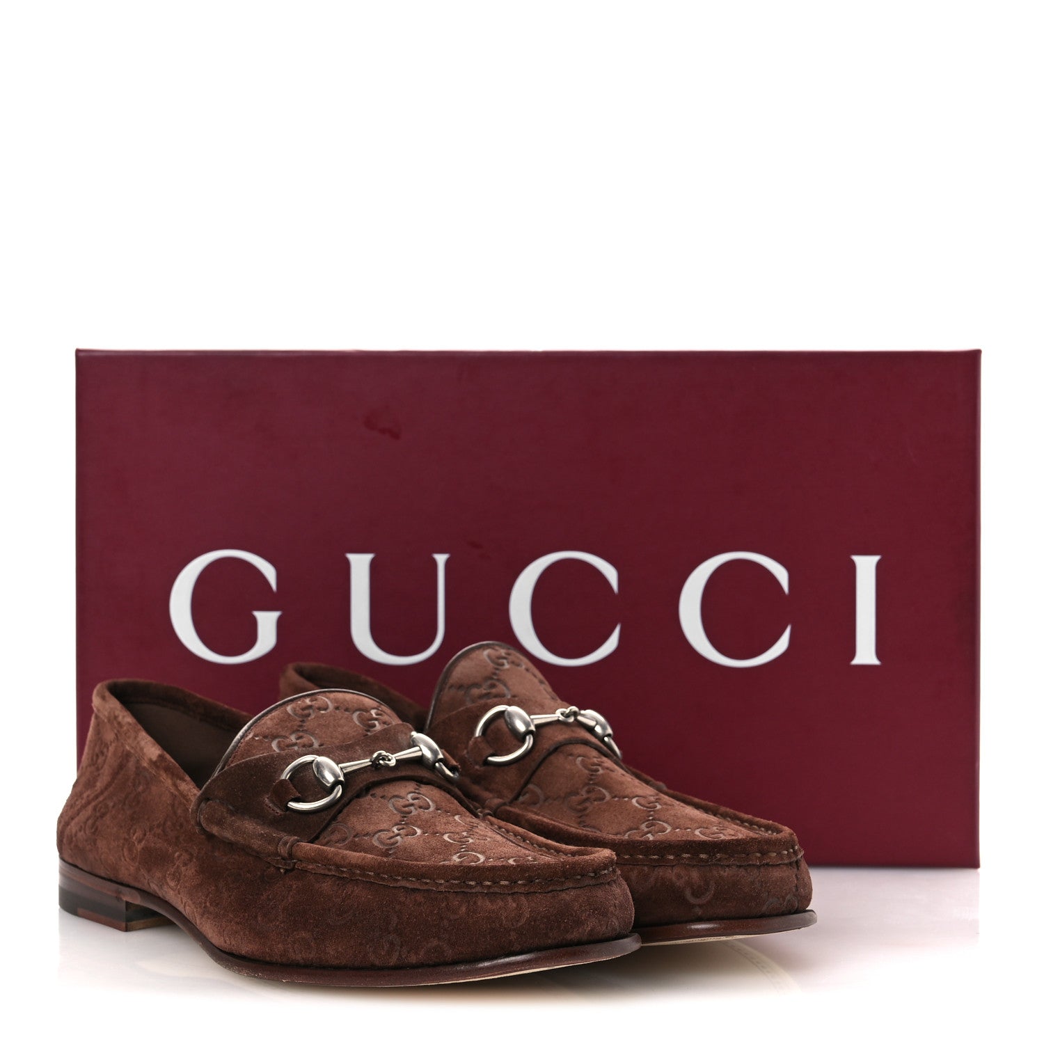 Gucci Suede GG Monogram Horsebit Mens Loafers 9 Brown 11 of 11