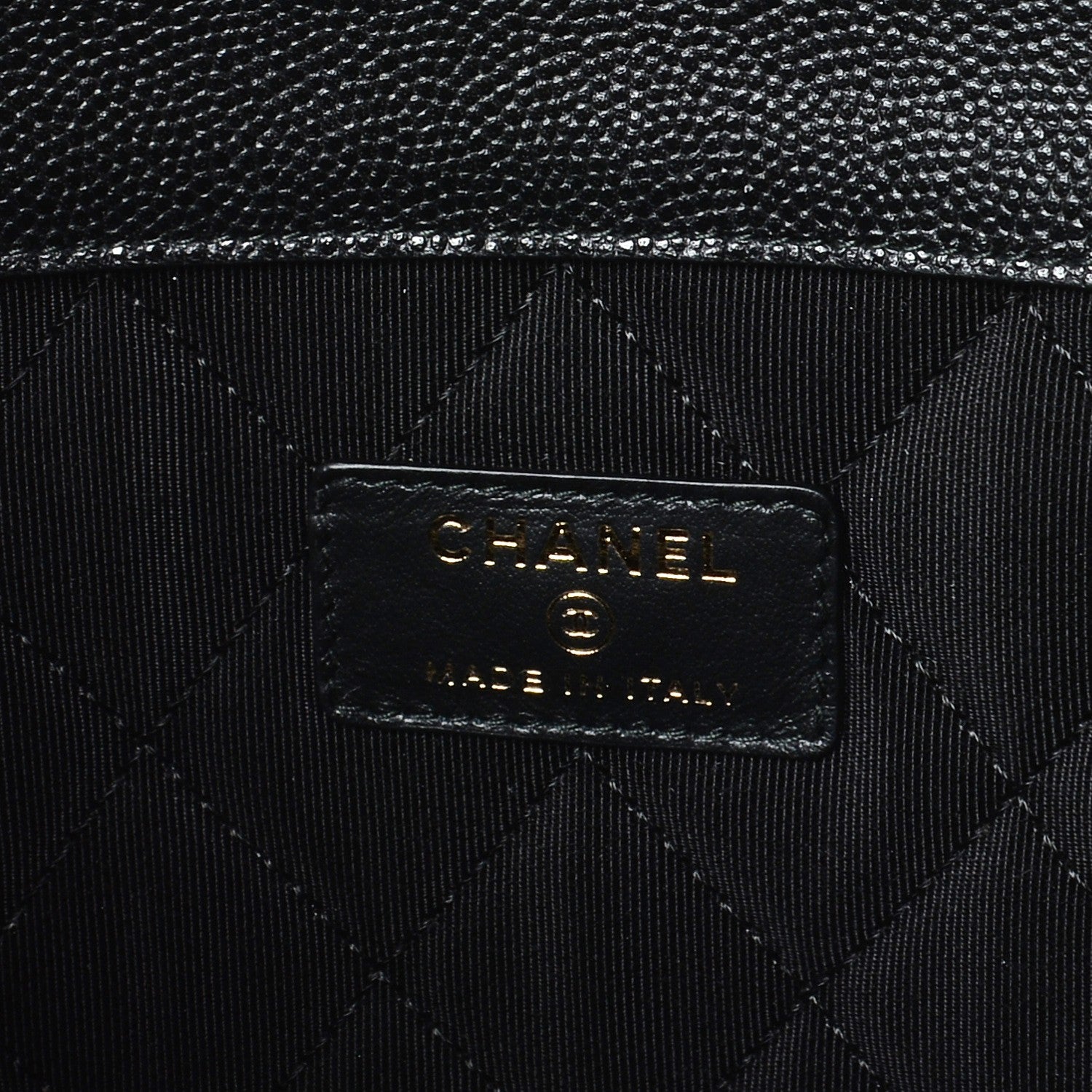 Chanel Caviar Quilted Large Golden Class Pouch Black 7 of 8