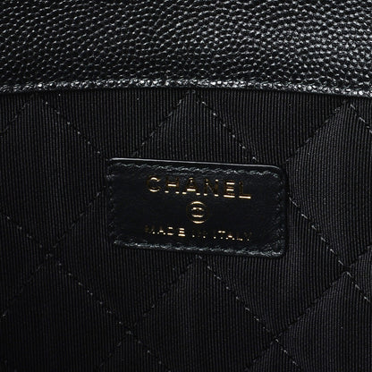 Chanel Caviar Quilted Large Golden Class Pouch Black 7 of 8
