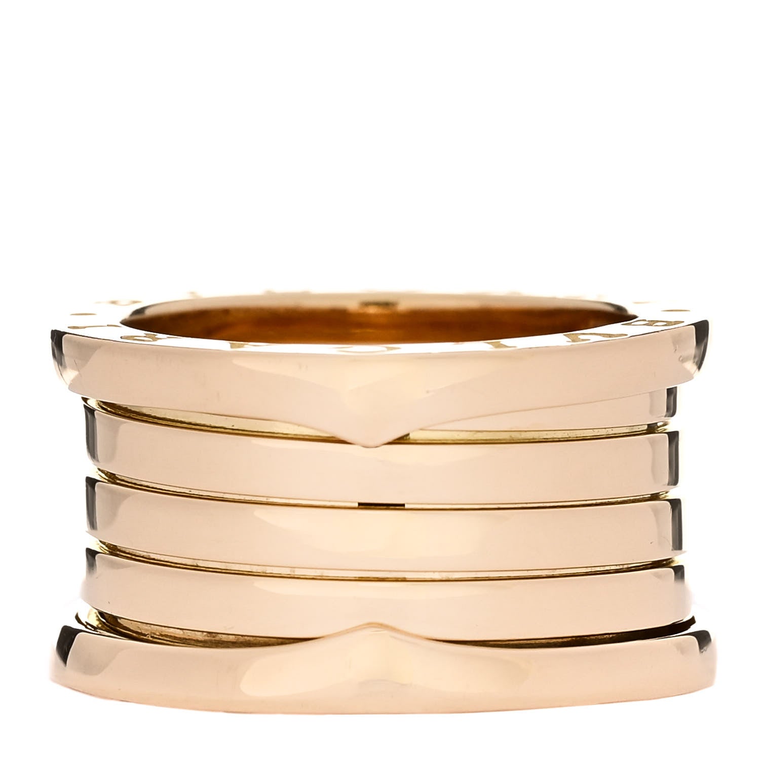 Bulgari 18K Yellow Gold B.Zero1 Four-Band Ring 53 6.5 1 of 6