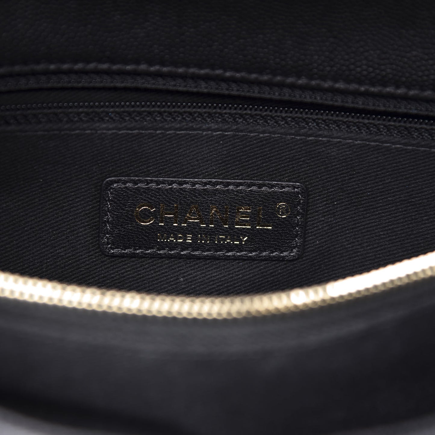 Caviar Lizard Embossed Quilted Small Coco Handle Flap Black