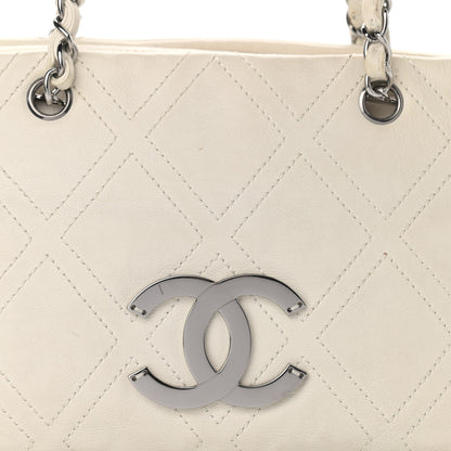 Chanel Calfskin Small Diamond Stitch Tote White 12 of 12
