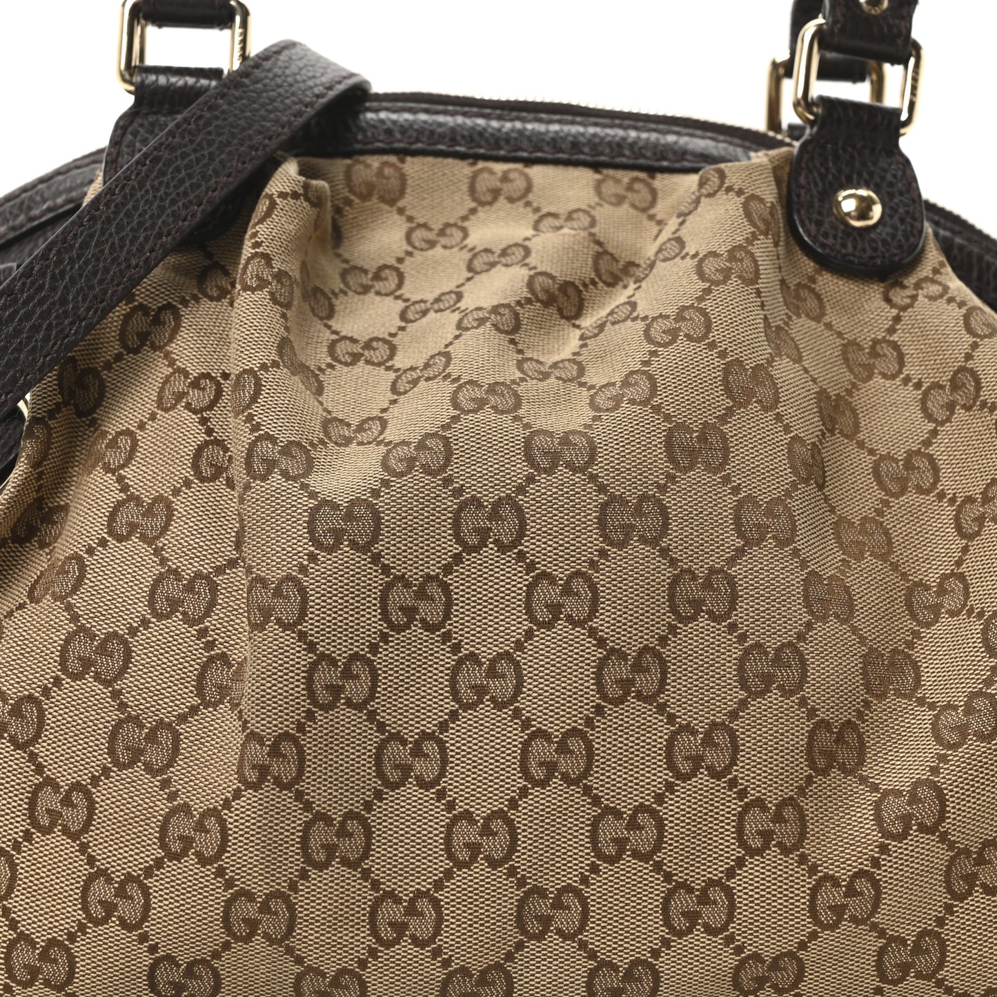 Monogram Medium Sukey Boston Bag Dark Brown