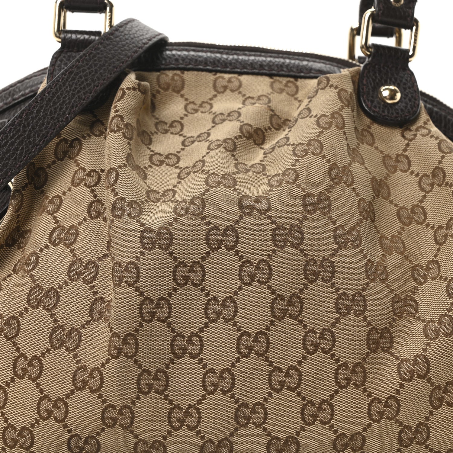 Gucci Monogram Medium Sukey Boston Bag Dark Brown 8 of 10