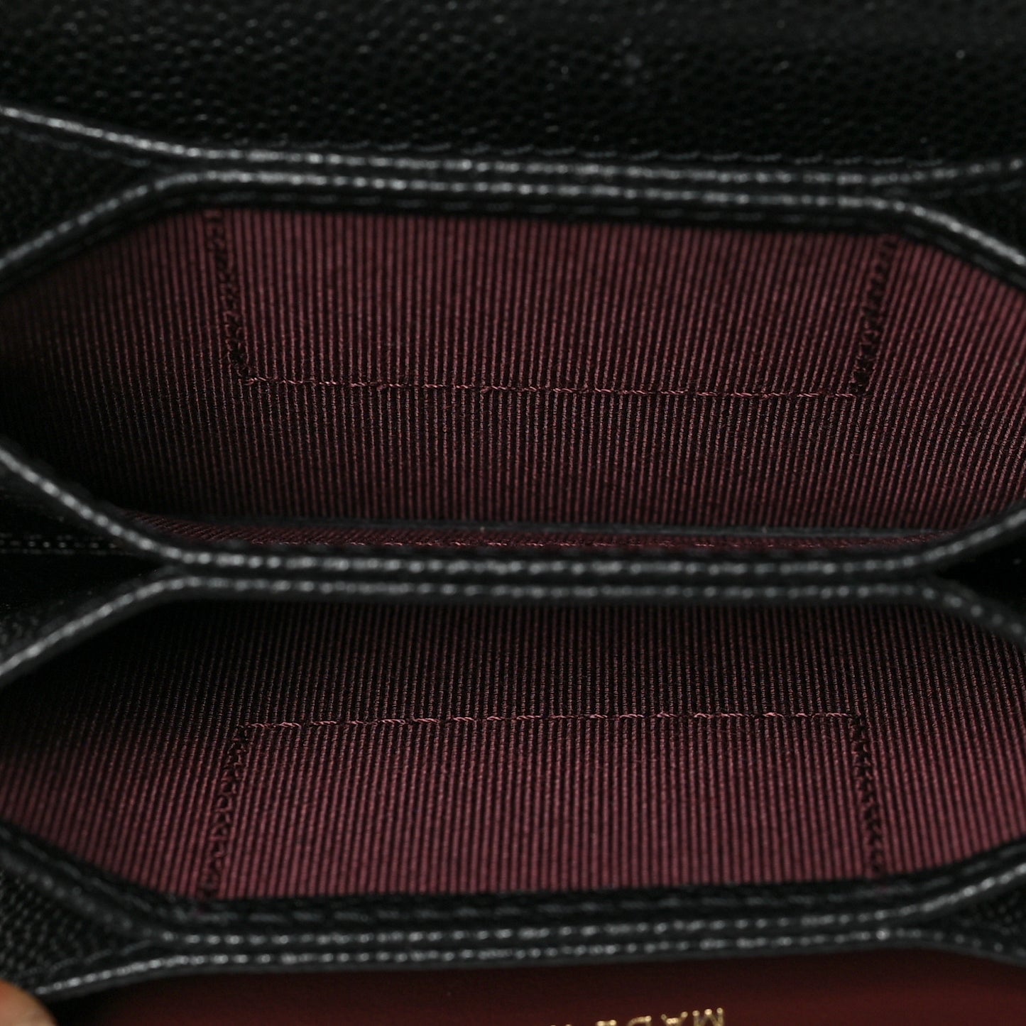 Caviar Quilted Flap Card Holder On Chain Black