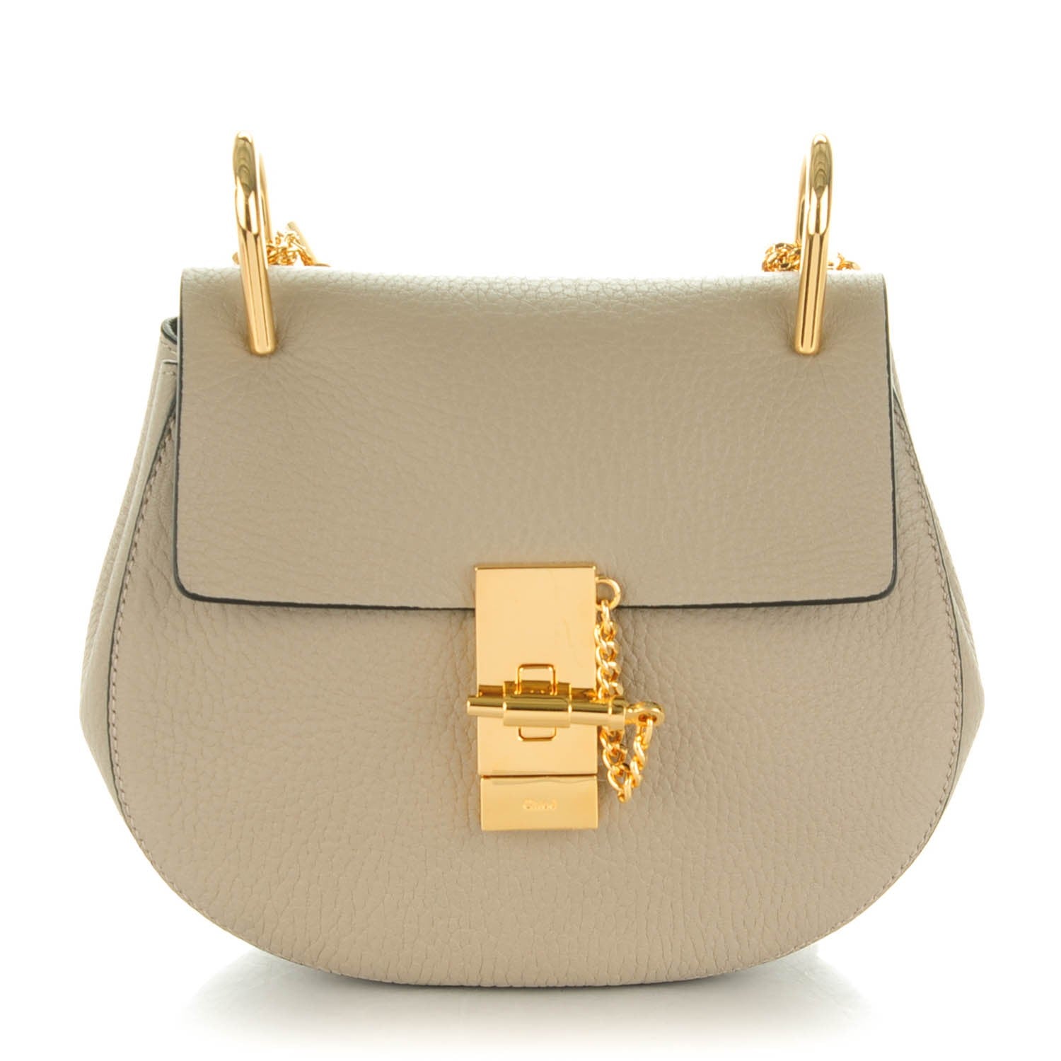 Chloe Grained Lambskin Mini Drew Shoulder Bag Motty Grey 1 of 8