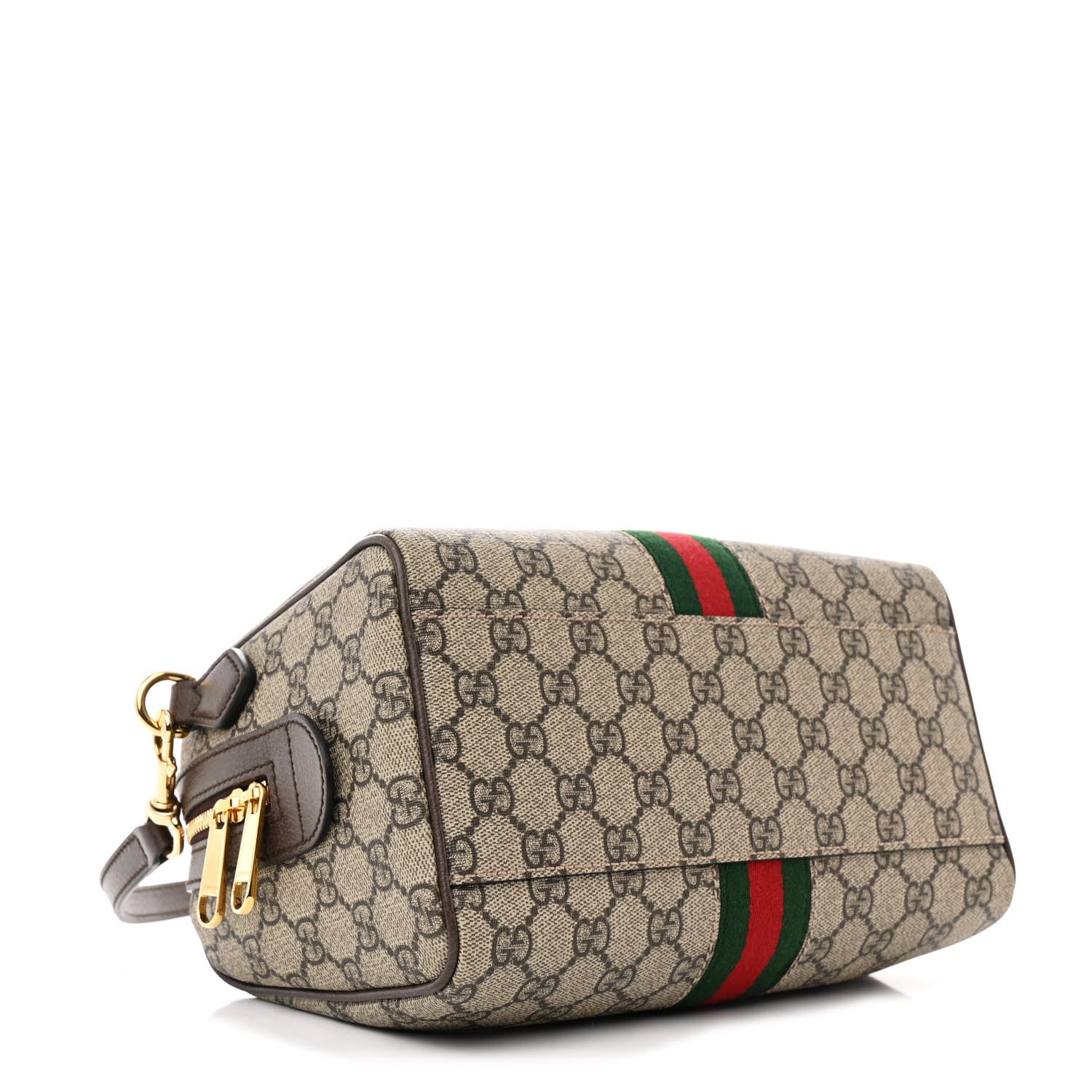 Gucci GG Supreme Monogram Web Small Ophidia Top Handle Bag Beige Ebony 4 of 10