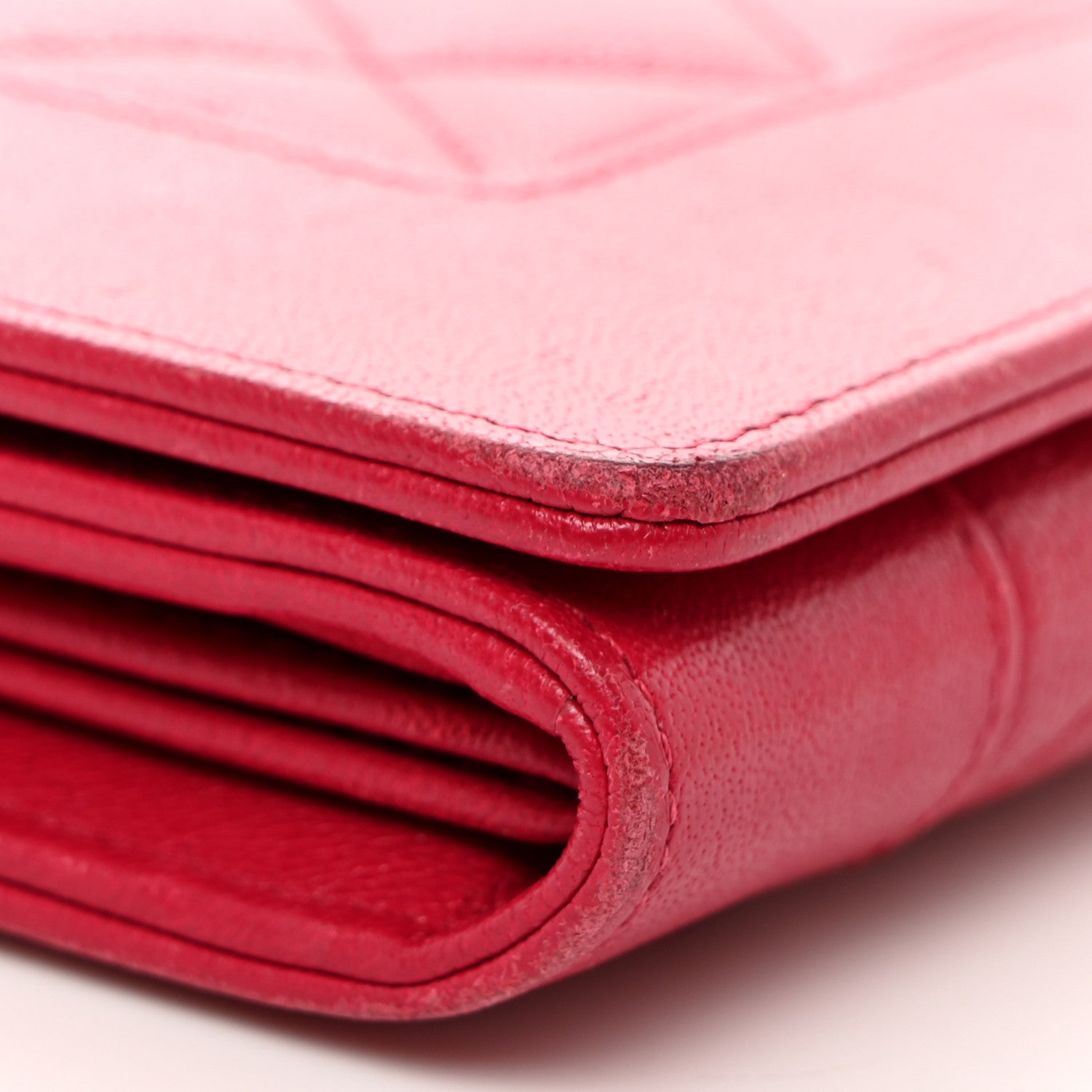 Chanel Sheepskin Quilted Mademoiselle Vintage Flap Wallet Dark Pink 9 of 12