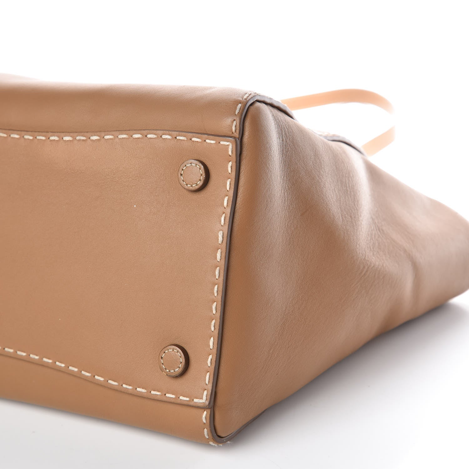 Prada City Calf Small Hand Stitched Galleria Double Zip Tote Caramel 13 of 15