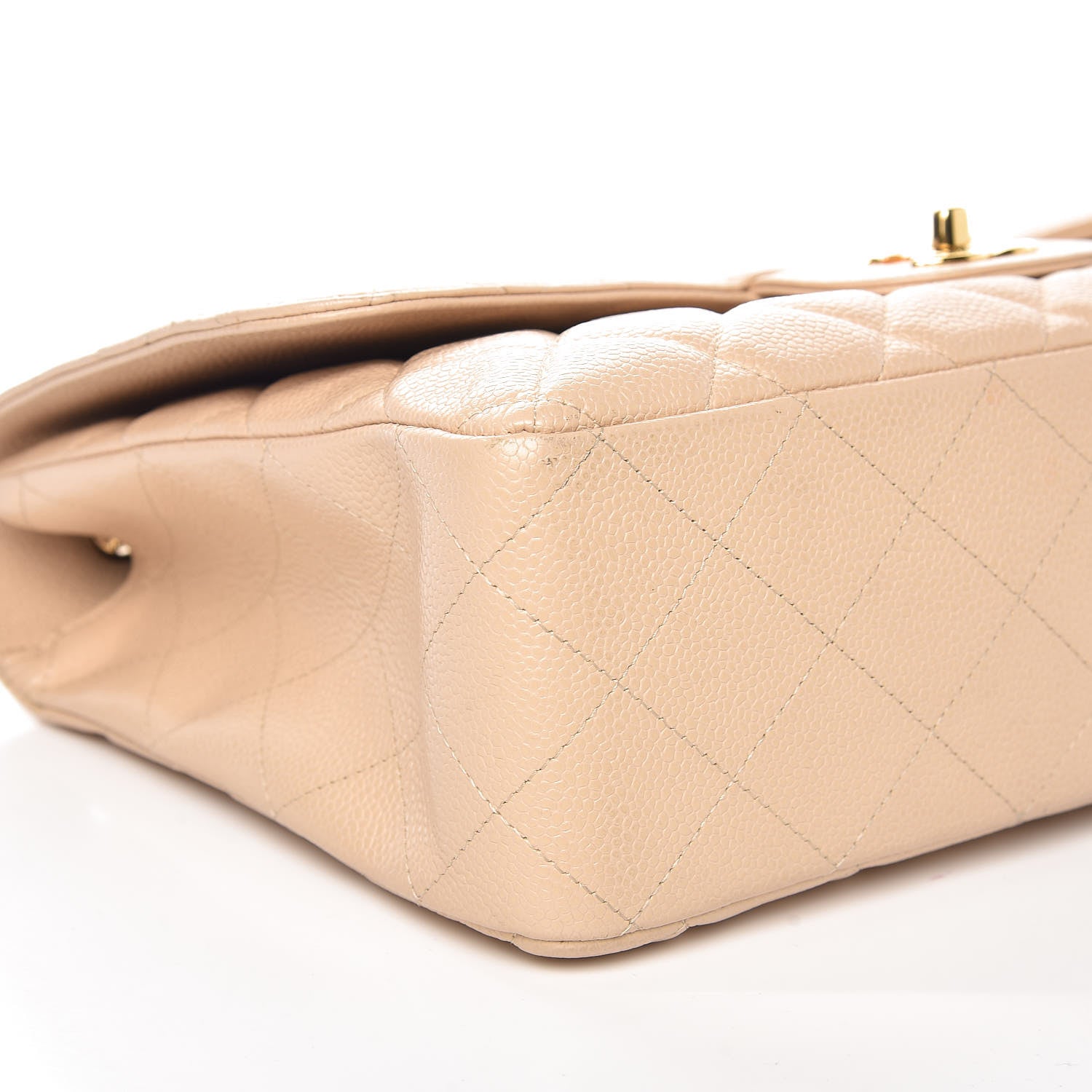 Chanel Caviar Quilted Jumbo Single Flap Beige Clair 5 of 9