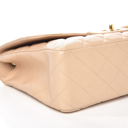 Chanel Caviar Quilted Jumbo Single Flap Beige Clair 5 of 9