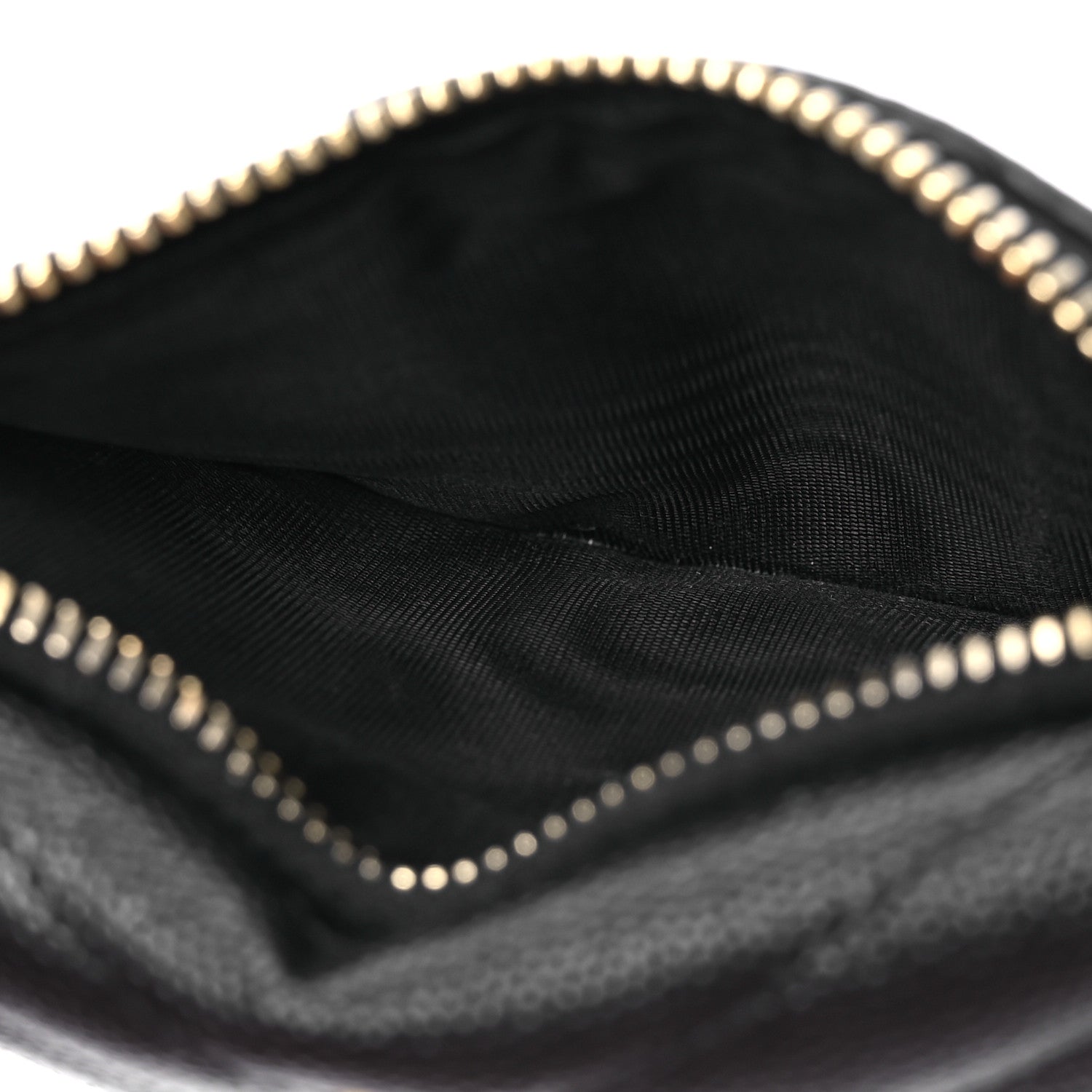Saint Laurent Grain De Poudre Matelasse Chevron Monogram Compact Wallet Black 5 of 10