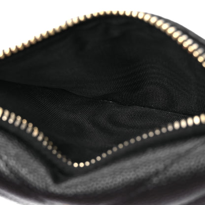 Saint Laurent Grain De Poudre Matelasse Chevron Monogram Compact Wallet Black 5 of 10