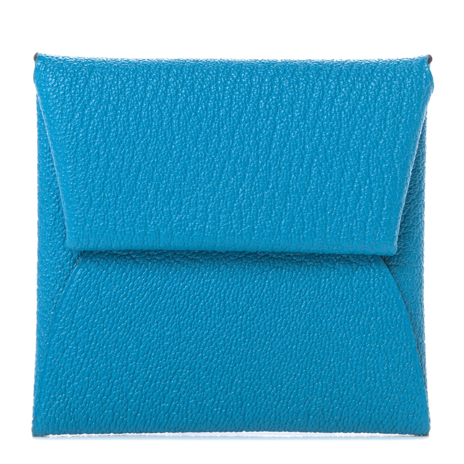 Hermes Chevre Mysore Bastia Verso Coin Purse Bleu Frida Cuivre 1 of 8