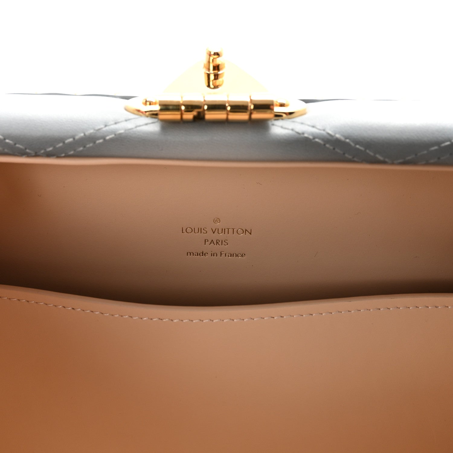 Louis Vuitton Lambskin Malletage Petite Valise Palazzo Ecume 6 of 9