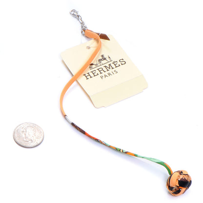 Hermes Silk Silky Grand Pompon Page Marker TGM Orange 2 of 4