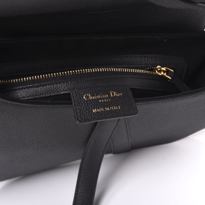 Christian Dior Grained Calfskin Saddle Bag Black 7 of 9